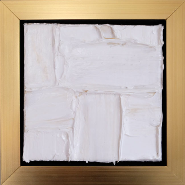 Lick The Spoon is a white original framed painting by Caitlin Wheeler art