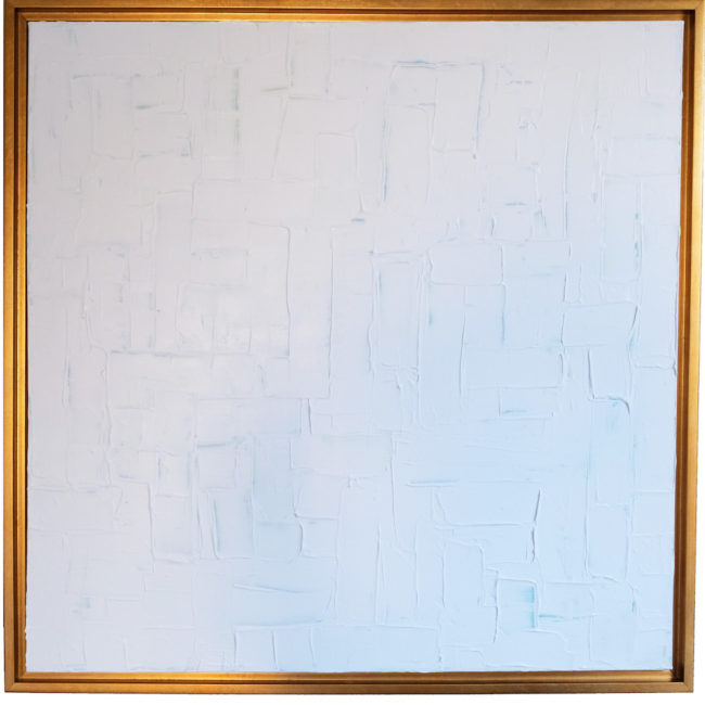Cozy In A Blizzard framed in gold frame by Caitlin Wheeler artist in Washington DC
